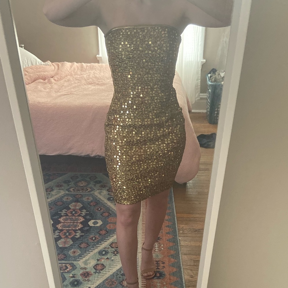 Vintage Escada gold sequin cocktail dress